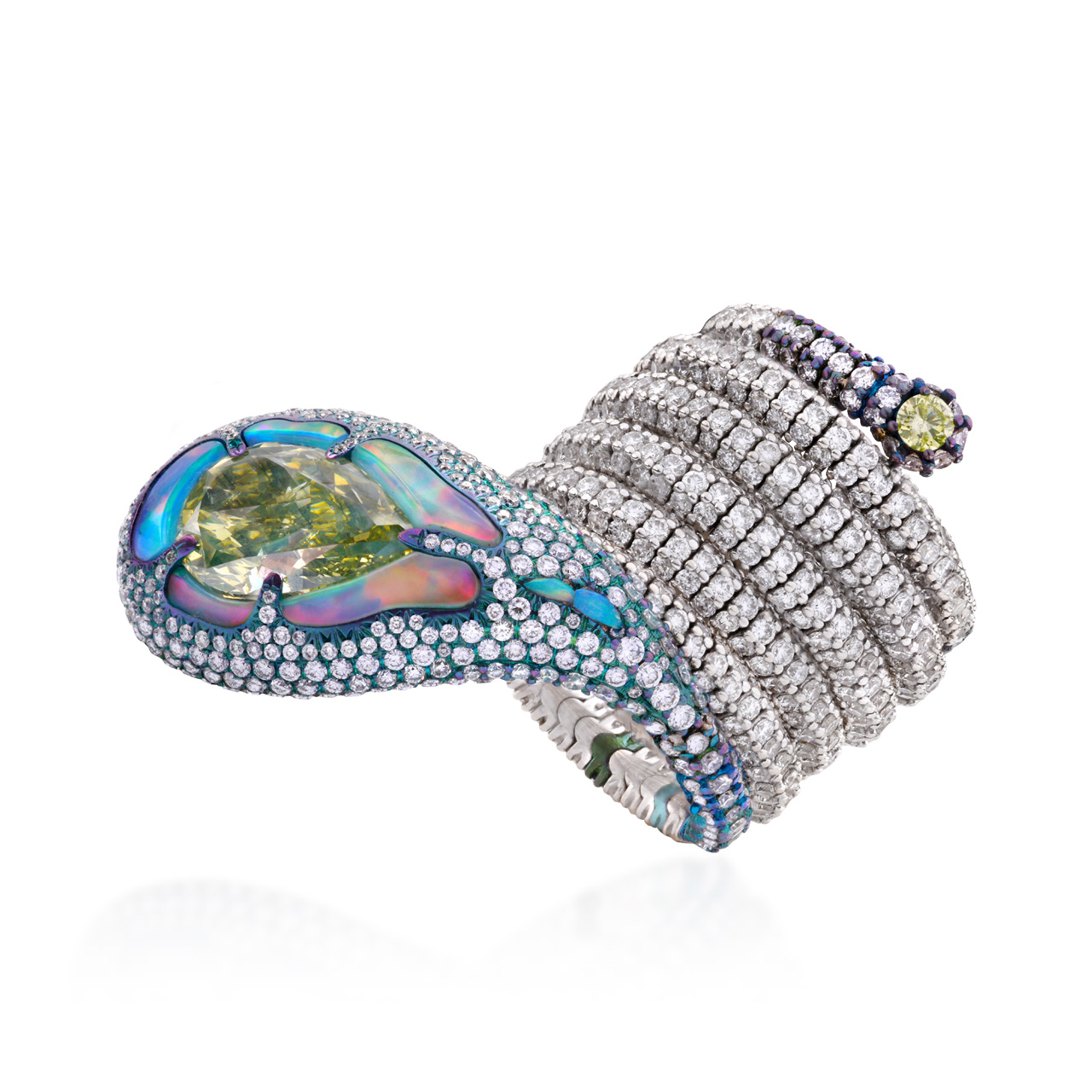 14K Flexible Wrap Ring with Diamonds – Gemma Couture